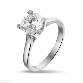 1.50 quilates anillo solitario diamante de oro blanco 