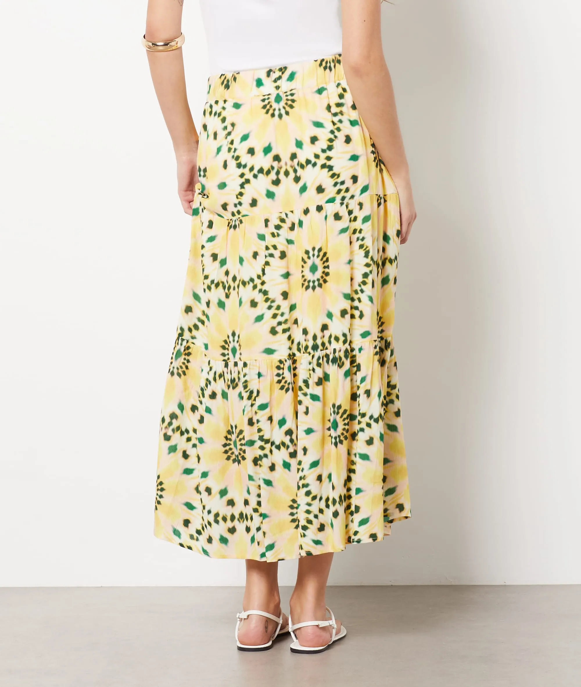 Falda vaporosa estampada VALENTINE JAUNE VIF - ETAM