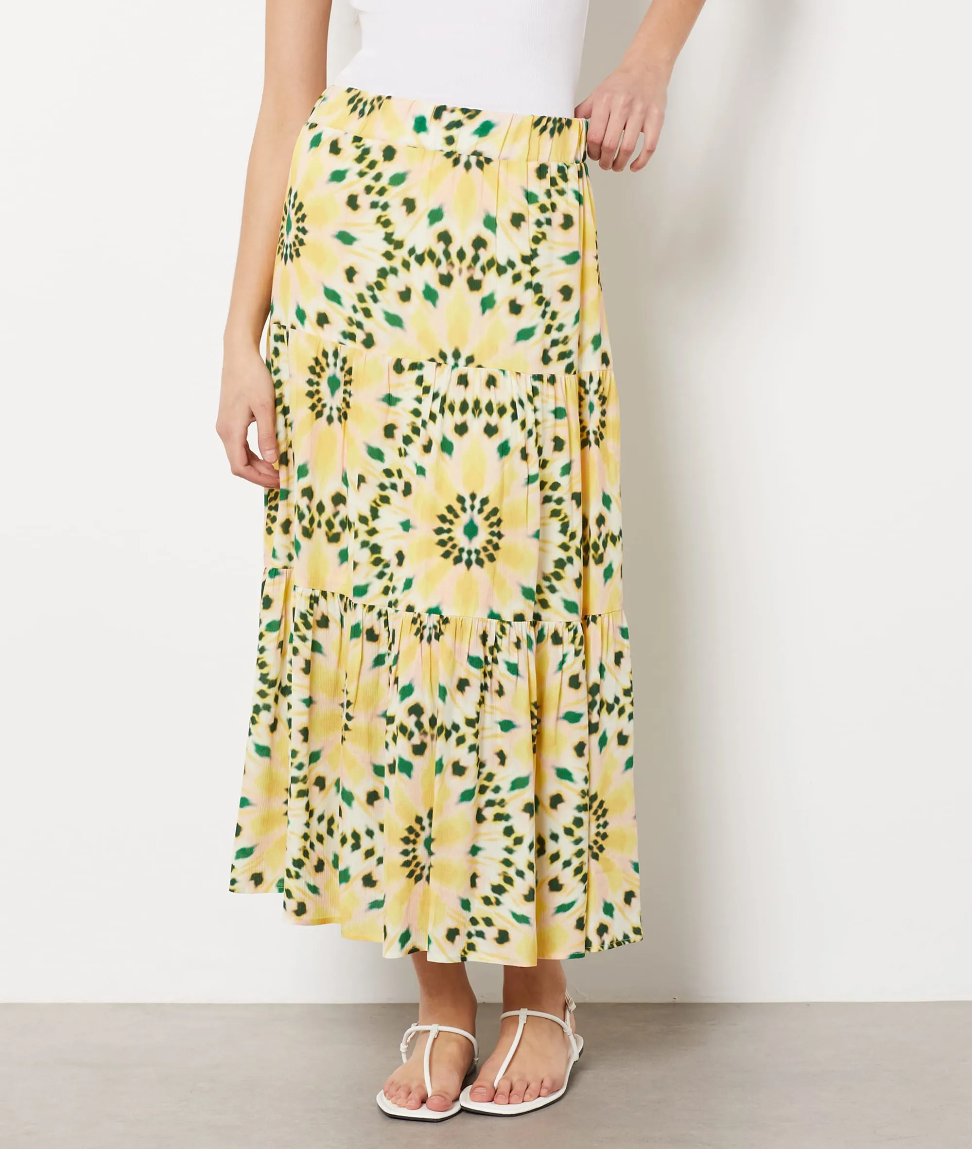 Falda vaporosa estampada VALENTINE JAUNE VIF - ETAM