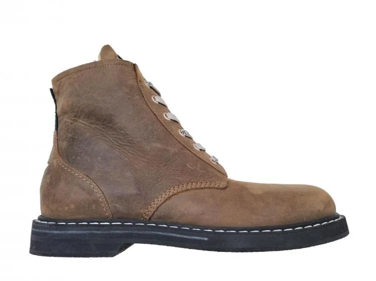 GOLDEN GOOSE vintage bota media caña para hombre ELE 55100 marrón