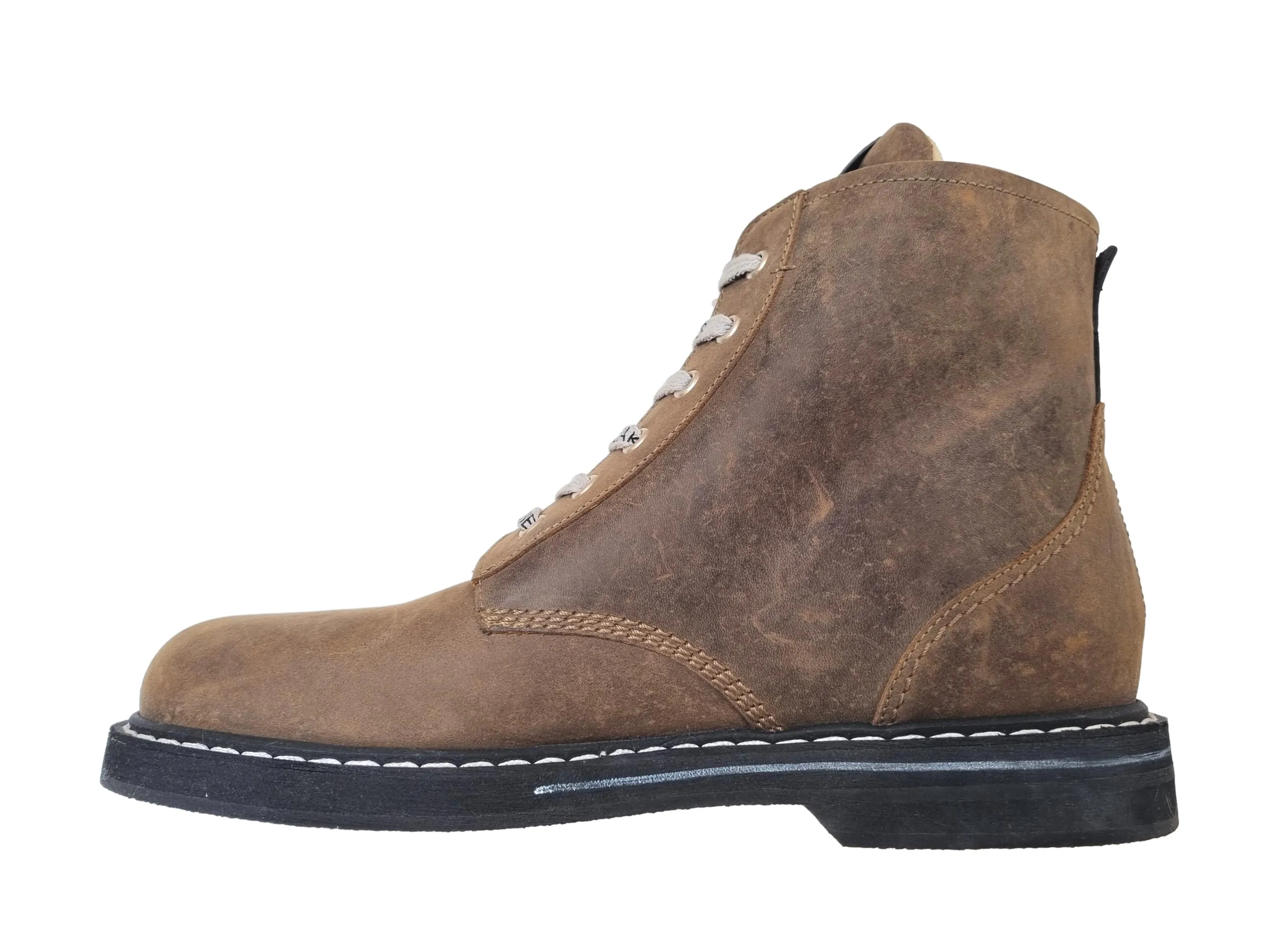 GOLDEN GOOSE vintage bota media caña para hombre ELE 55100 marrón